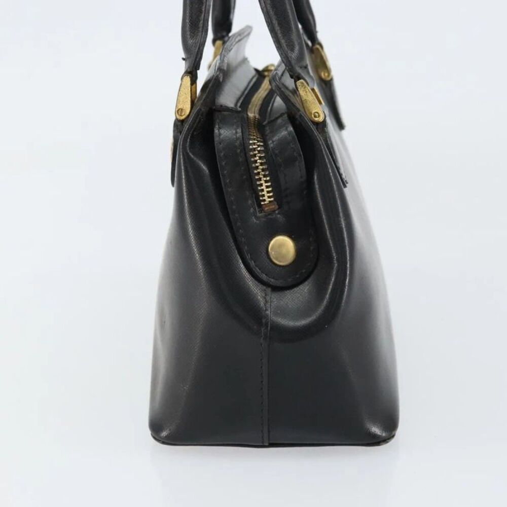 Versace Vintage Leather Black Leather Handbag - Picture 4 of 16